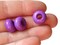 30 14mm x 8mm Large Hole Purple Beads Macrame Plastic Rondelle Beads